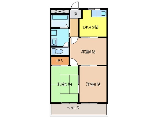 エスポアールTACHIBANAの物件間取画像